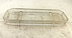 Antique glass fountain pen glass tray/holder. No chips or damage. It holds four fountain pens. Pens in photo included.