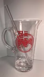 Cocktail Pitcher Bacardi 2 QT Mixer Stirrer Party Serving Bring The Party gently pre owned condition