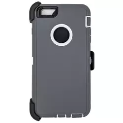 Heavy Duty Shockproof Rugged Case w/Clip for iPhone 6/6s/7/8 GRAY/WHITE Heavy Duty Shockproof Rugged Case w/Clip for...
