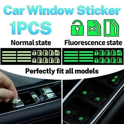 Car Window Lifter Luminous Button Sticker Switch Window Button Fluorescent Sticker. Color: luminous green. 1×Luminous...