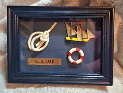 Vintage Wood Wall Hanging Plaque Nautical.  PLEASE SEE PICTURES FOR MORE DETAILS AND MEASUREMENTS   FROM A CLEAN AND...