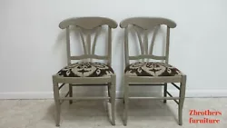 Chairs have been repainted. pair Italian Regency Buying & Design Bench side chairs Florence Italy 004 - 1245521. We try...