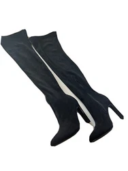 black thigh high boots size 8.