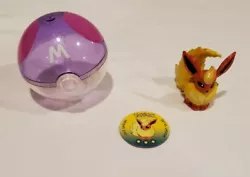 1998 Pokemon Master Ball FLAREON Tomy Pocket Monster. Adult collector owned, smoke-free home. The pictures speak for...