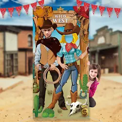 Funny western party game: a fun addition to western party supplies, this photo door banner provides a great spot for...