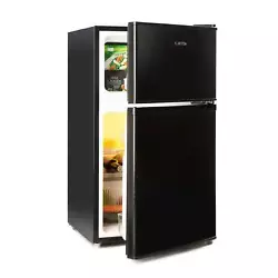 Design américain : combiné réfrigérateur-congélateur compact de 87 litres avec congélateur haut. Economique et...