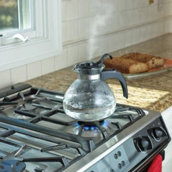 Start your morning off right with the One All 12 Cup Stove Top Whistling Tea Kettle. It is designed to withstand high...