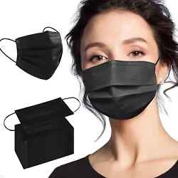 Black Disposable Face Masks - Masks are made from 3 layers of soft and breathable non-woven fabric. These disposable...