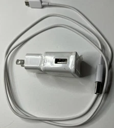 This charging cable and block set is perfect for anyone in need of a reliable power source for their phone. The white...