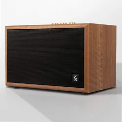 RETRO STYLED BLUETOOTH SPEAKER—Konex retro styled bluetooth speaker with rotary knob which blends modern technology...