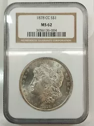 1878-CC $1 Morgan Silver Dollar - NGC MS62