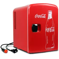 Celebrate your favorite beverage with iconic Coca-Cola graphics: This unique portable mini fridge features the iconic...