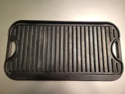 Lodge Logic PG-12 Cast Iron Pro Grid/Iron Griddle Grill Reversible. GUC  See Pictures For My Details. I will take...