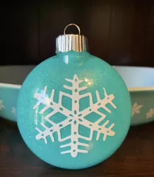 Pyrex Butterprint Ornament. Vintage inspired Christmas ornament. All ornaments are handmade! Glitter is on the inside...