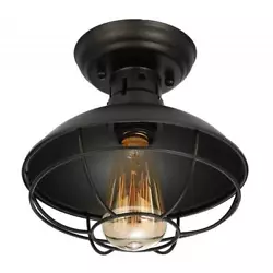 Product name: Mini Metal Rustic Semi Flush Mount Ceiling Light.   Ceiling Light Size: Diameter 8.7 inches, Height 8.3...