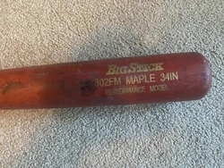 Rawlings 302FM Big Stick Performance Maple Adult Wood Baseball Bat 34 inch. Both is used and does show signs of use. No...