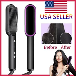 The heating function of the straight hairbrush is the PTC ceramic heating plate 1.3ib, which will not stick to the hair...