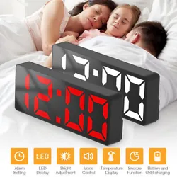 Multifunctional Clock & Big Snooze Function&Easy Buttons Operation: This is a smart desk clock and it has temperature...