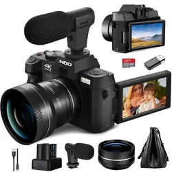 You can take photos and record videos from any angle, making self-blogging easier. The wide-angle lens can expand the...