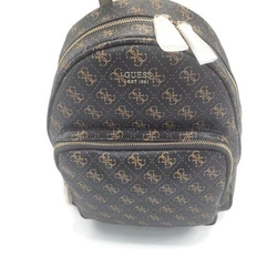 1 zip pocket, 3 slip pockets. 1 zip around front pocket. Pale Shiny Gold hardware.