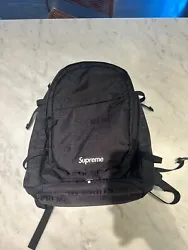 Black Supreme Backpack SS19. Shipped with USPS Priority Mail.