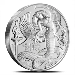 The obverse features the elegant form of Wadjet has half woman, half serpent. th design in the Egyptian Gods Series!...