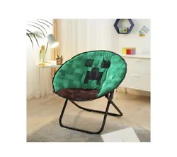 FUN DESIGN: Minecraft design featured on this folding lounge and gaming saucer chair. Decorate your space with this...