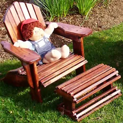 Child Size Adirondack Chair Comfort ; contoured seat and foot stool ergonomically fitted. These instructions are...