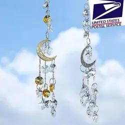 1 x Moon Suncatcher Pendant. Material: Artificial Crystal. Color:Gold,Silver. Actual color may be slightly different...