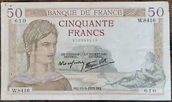 W.8416 610. Billets 50 francs. Issu de la circulation.