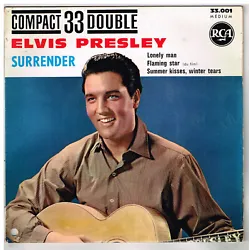 Surrender + 3. Elvis PRESLEY. Référence: RCA 33 001. port identique pour 1 a 2 disques. Pochette plastique neuve....