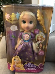 Auction includes 1 genuine Disney Princess Magic In Motion Hair Glow Rapunzel Doll. This is brand New In Box. Pictures...