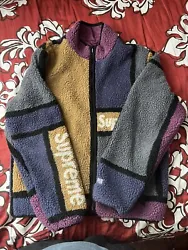 Supreme Reversible Colorblocked Fleece Jacket “Purple” FW20 Men’s Size S Small.