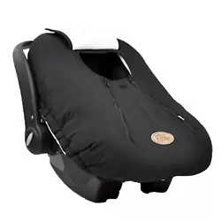 Cozy and comfortable insulated cover for an infant car seat with a weather-resistant out layer that protects from wind,...