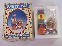 Vintage Party Pal Birthday Countdown Candle.