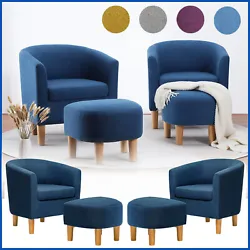 These accent chairs for living room with ottoman are your perfect gift choice. The perfect detail and solid wood legs...