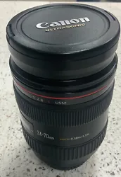 Canon Zoom Lens EF 24-70mm 1:28 L USM. In great condition with no scratches on lens