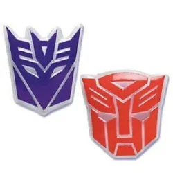 Includes one Decepticons Logo and one Autobots Logo.