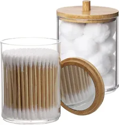 The qtip holder is also clear jar, modern design, perfect suit for bathroom,living room and kicthen.