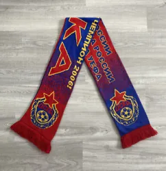 Russia UCKA Soccer Football Fan Scarf - 2006 Russian (Red, Blue, Yellow) Fringe. Condition is “Used”. Size is 57“...