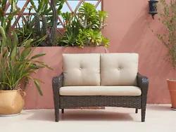 Type: Loveseat. The patio couch and chairs can holds up to 350 lbs weight capacity. 1 x Loveseat Sofa. UPGRADED CUSHION...