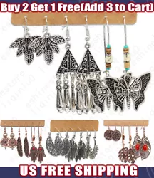 Feature: Style:TRENDY Fastening:Hook Material: Alloy Gender:Women,lady Package Includes: 1 Set = 3 Pair Earrings.