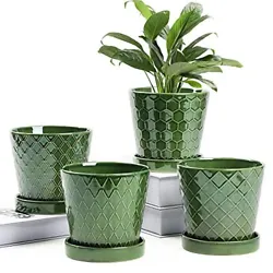 High Quality : These Flower pots are Created with the sturdy ceramic which is made of the kaolin, durable, not easily...