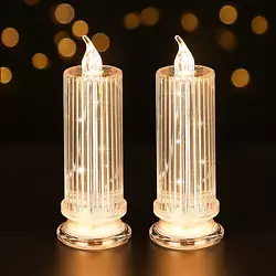 EASY TO USE: Battery operated candles, easy to install, led candles light can be reused. RECYCLABLE: Battery operated...