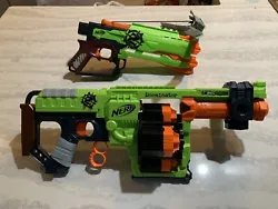 Nerf Zombie Strike Doominator Gun and Zombie Strike Crossfire. These two guns are pre owned but are like new. They are...