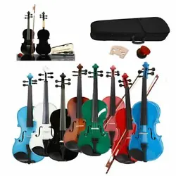 Violin Size 3/4 1/2 1/4 1/8. Violin Length: 59cm. The head, back and sides of violin are made from composite wood. This...
