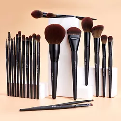 21Pcs Black Complete Brush Kit Choose a set with eyeshadow brushes for a standout smokey eye and lip brushes to create...