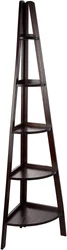 Weve cornered the market on great bookcases! This 5-Shelf Ladder Style Corner Bookshelf gives you storage room in an...