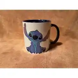 Cute mug features Stitch on one side of the mug and 