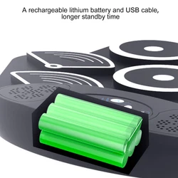 Fonctionnalité : 1. Ce kit de batterie électronique a une variété de tonalités, qui peuvent simuler de vrais...